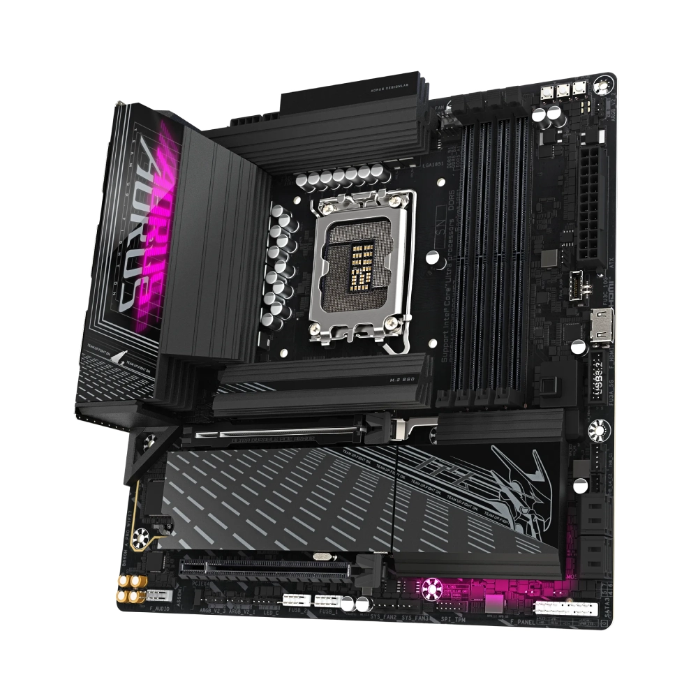 Gigabyte Motherboard B860M AORUS PRO WIFI 7 DDR5 For Intel Ultra Processors view 2